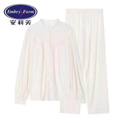 安莉芳秋冬新品女莫代尔棉长袖睡衣裤套装EL00474宫廷风家居服 商品图1