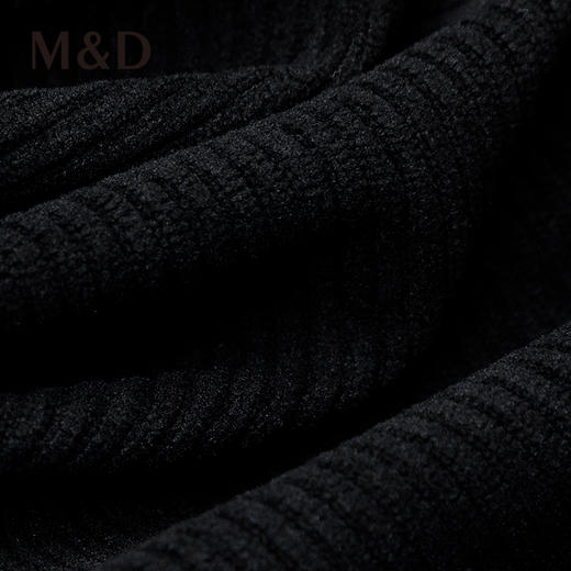 M&D/名盾秋冬新款休闲黑色工装中腰正装修身商务灯芯绒长裤男 商品图3