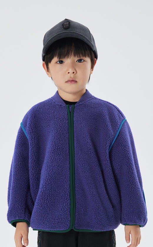 JNBY  22年冬款  仿皮草棒球领  1M0A10410 商品图3