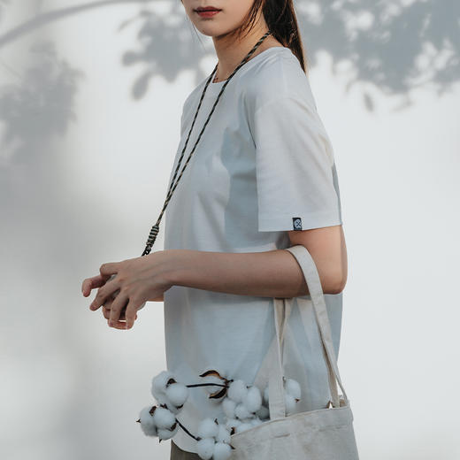 XAG 新疆长绒棉白色T恤 商品图0