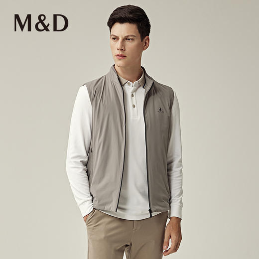 M＆D名盾商务男装秋冬新品牛奶丝面料轻便保暖内搭棉马甲外套 商品图0