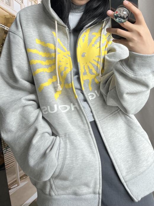 cryingcenter 泪屋系列 双拉链重磅面料 抽绳戴帽卫衣夹克外套 商品图1