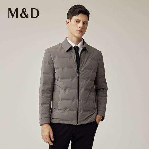 MD名盾商务男士秋冬新品翻领白鸭绒爸爸装修身遮肚羽绒服男 商品图2