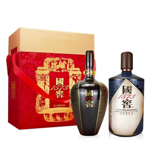 【积分当钱花】国窖1573酒饱学之士套装礼盒装套装55度1L*2 泸州老窖官方旗舰店 商品图1