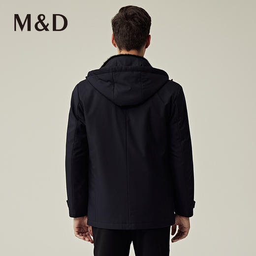 【菁英同款】名盾商务秋冬可拆卸兔毛内胆轻盈尼克服外套男41452 商品图4