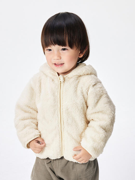 JNBY  22年冬款  蓬松仿皮草针织外套  YM0A10480 商品图5