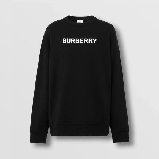 【一】BURBERRY 博柏利 徽标印花棉质运动衫 男士卫衣 黑色 8055312 A1189 商品图0