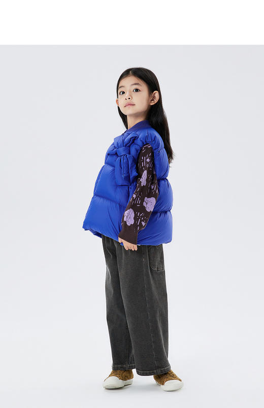 JNBY  22年冬款  棒球领羽绒马甲  1M0C10500 商品图4