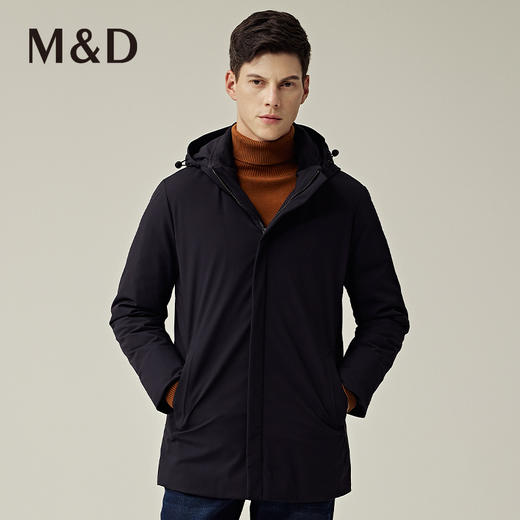 M&D/名盾秋冬新品白鸭绒外套男轻盈保暖耐磨面料连帽羽绒服男 商品图2