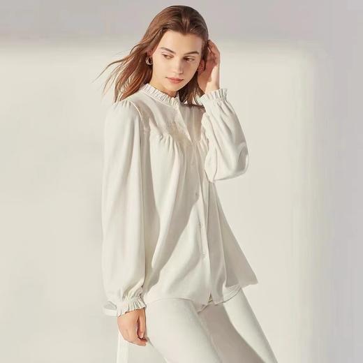 安莉芳秋冬新品女莫代尔棉长袖睡衣裤套装EL00474宫廷风家居服 商品图2