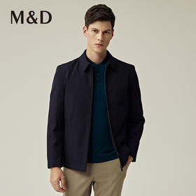 M&D名盾商务男士22秋冬新款国货行政夹克爸爸装翻领羽绒内胆外套男