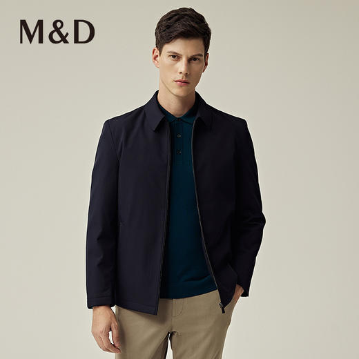 M&D名盾商务男士22秋冬新款国货行政夹克爸爸装翻领羽绒内胆外套男 商品图0