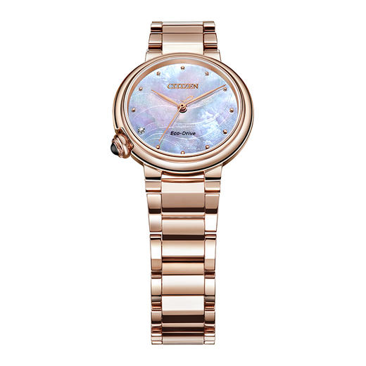 西铁城日本官方正品贝母表盘时尚光动能女表EM0912-84Y 商品图3