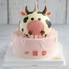 情景蛋糕 情景蛋糕一周岁双层庆祝蛋糕 可爱牛牛  牛奶奶油情景蛋糕 生日蛋糕 大理同城送 商品缩略图1