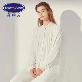 安莉芳秋冬新品女莫代尔棉长袖睡衣裤套装EL00474宫廷风家居服