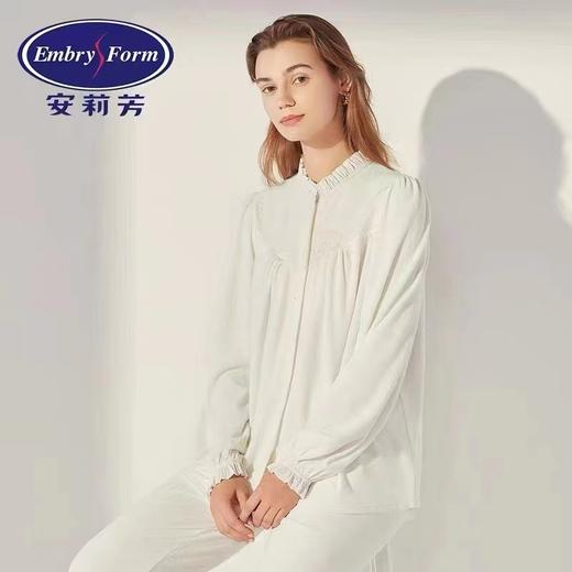 安莉芳秋冬新品女莫代尔棉长袖睡衣裤套装EL00474宫廷风家居服 商品图0