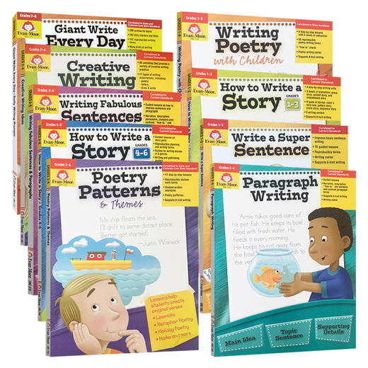 【Evan-Moor Best】Writing System Practice 写作系统练习系列   美国加州原版教辅 商品图1