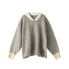谜底2022冬季新品Oversize宽松落肩连帽套头针织衫女229MZ6203 商品缩略图4