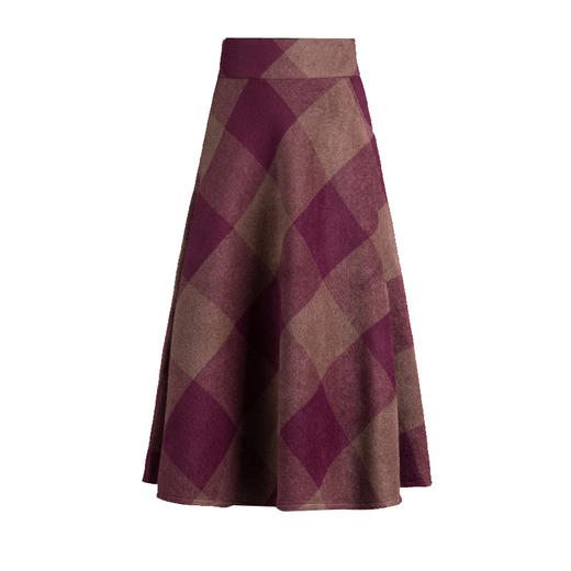 高腰半身裙毛呢大摆裙，厚款中长款A字裙MYX-5901 商品图4