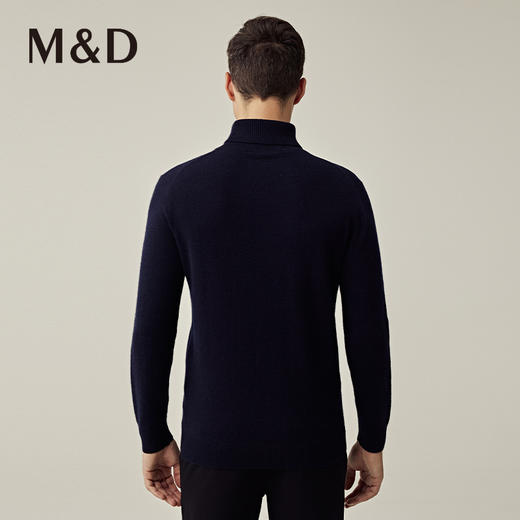 M&D名盾羊绒衫男士秋冬季国货打底羊毛衫套头高领毛衣男针织衫厚 商品图4