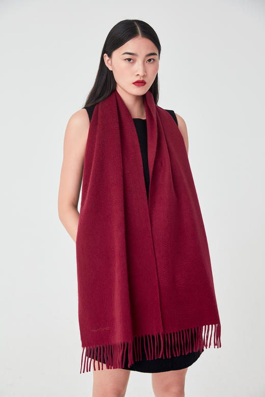 水波纹羊绒围巾  SJF92P800N 商品图3