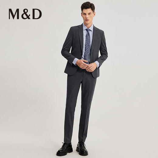 [西服套装]名盾商务职业套西绒感微弹亚洲体型中青年婚礼礼服西装 商品图2