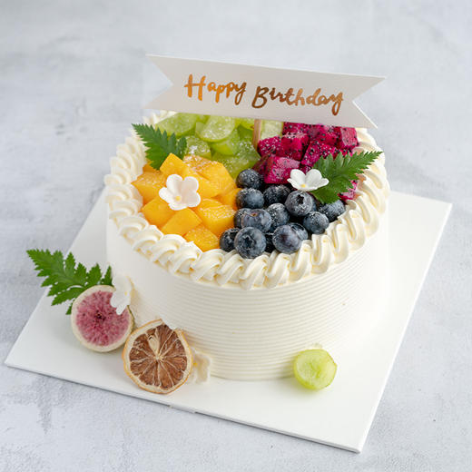 牛奶奶油蛋糕 水果蛋糕  草莓蓝莓 大理同城送 商品图1