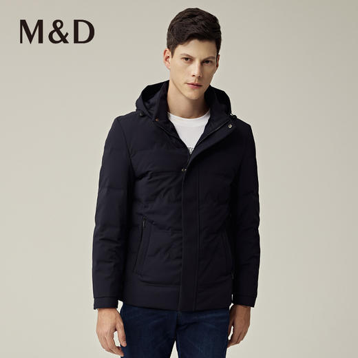 M＆D/名盾商务男士秋冬新品白鸭绒防风连帽加厚轻款羽绒服男 商品图3