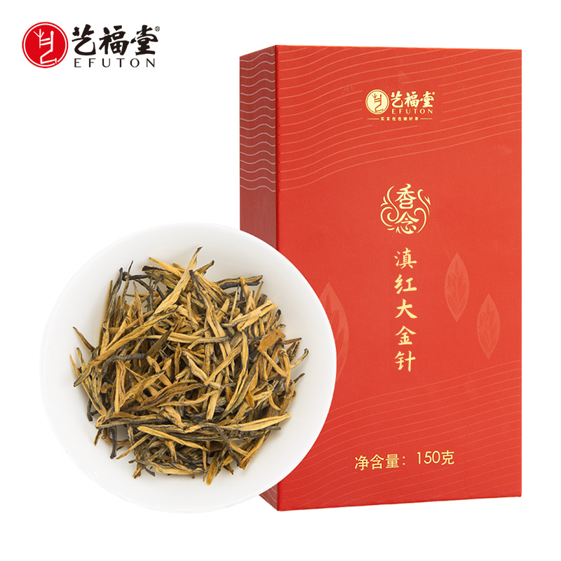 艺福堂 云南特级滇红茶 香念滇红茶大金针  150g/盒