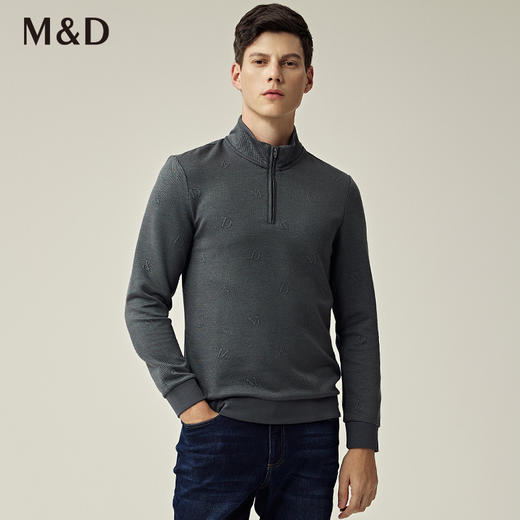 MD名盾羊毛衫立领秋冬长袖拉链松紧袖口羊毛内搭套头衫 商品图0