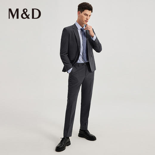 [西服套装]名盾商务职业套西绒感微弹亚洲体型中青年婚礼礼服西装 商品图1