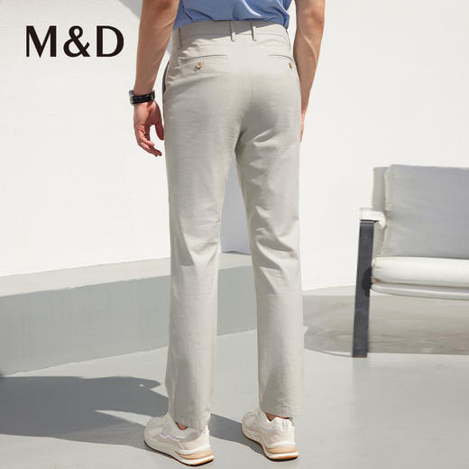 MD名盾休闲裤商务男装夏季薄款休闲长裤男士直筒易打理微弹修身裤 商品图3