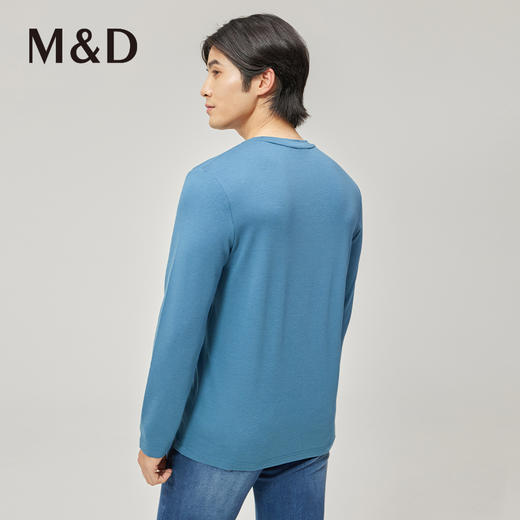 M＆D/名盾男士长袖秋季新款潮流修身圆领纯棉百搭T恤 商品图4
