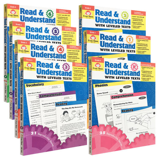Evan-Moor Read and Understand with Leveled Texts 分级阅读理解练习 商品图1