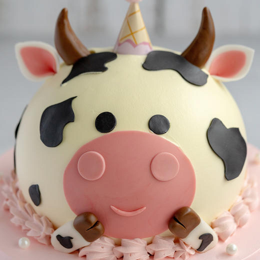 情景蛋糕 情景蛋糕一周岁双层庆祝蛋糕 可爱牛牛  牛奶奶油情景蛋糕 生日蛋糕 大理同城送 商品图2