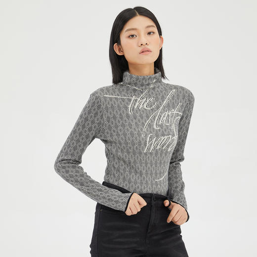 谜底2022冬季针织衫高领套头舒适229MZ6204 商品图0