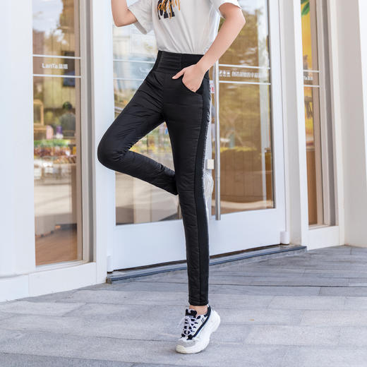 XFF-A-262新款时尚气质修身显瘦高腰双面弹力保暖小脚羽绒裤 商品图3