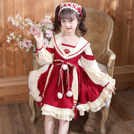 DY-8838儿童秋季洛丽塔裙女孩可爱宝宝学生ita萝莉洋气女童连衣裙 商品图2