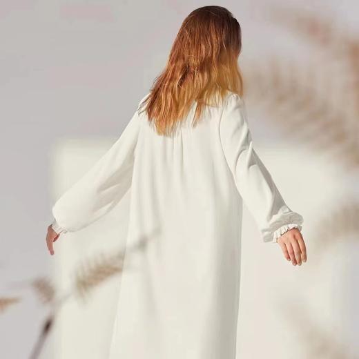 安莉芳秋新品宫廷风长袖睡裙EL00475莫代尔棉质长款家居服 商品图2