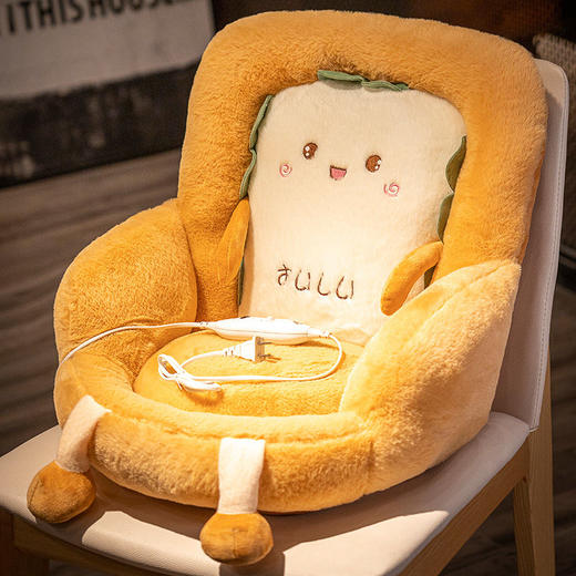 冬季加热坐垫屁垫座椅垫靠背一体靠垫办公室久坐大学生椅子屁股垫 商品图5