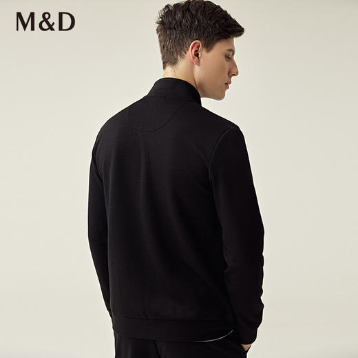 MD名盾男士商务休闲夹克秋冬爸爸装中青年拉链立领外套 商品图3