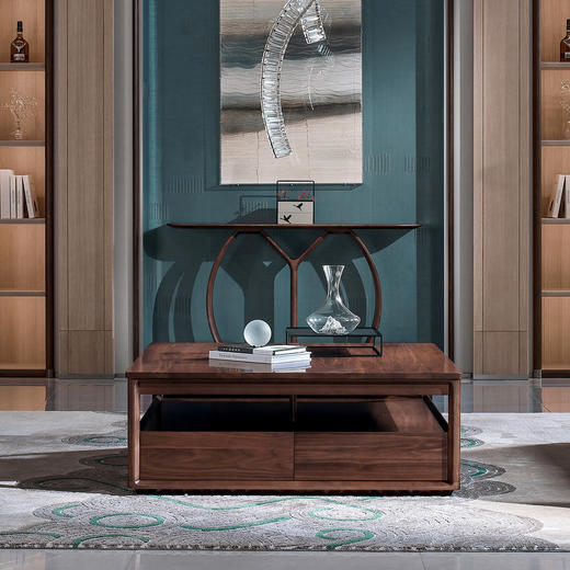 【现代风-CY226茶几】现代风/客厅/北美黑胡桃/组合实木茶几 商品图3