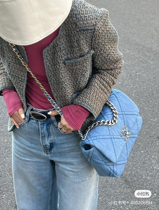 牛仔包链条包  浅蓝色 深蓝色自己备注26*16*9 商品图13