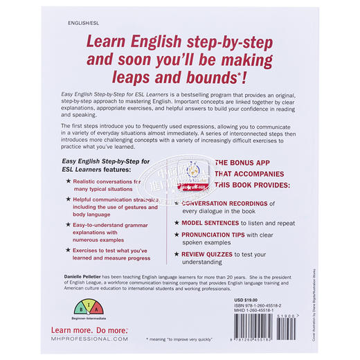 【中商原版】ESL学习者轻松学英语（第2版）英文原版 Easy English Step-by-Step for ESL Learners, 2nd Edition 商品图1