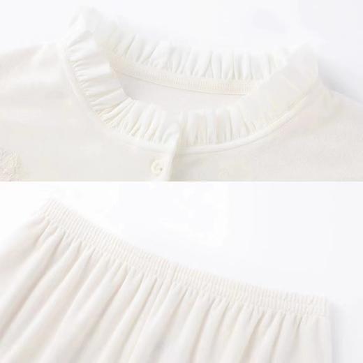 安莉芳秋冬新品女莫代尔棉长袖睡衣裤套装EL00474宫廷风家居服 商品图3