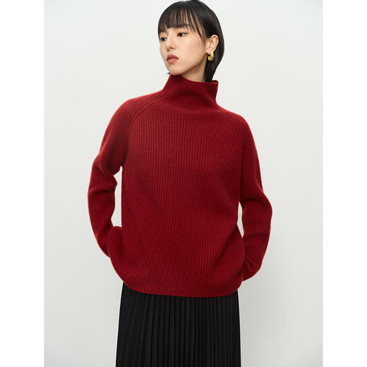 【库存有限】JOYK100山羊绒纯色高领毛衣，时尚百搭，保暖届“软黄金” 商品图4