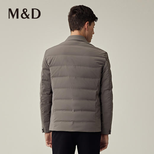 MD名盾商务男士秋冬新品翻领白鸭绒爸爸装修身遮肚羽绒服男 商品图4