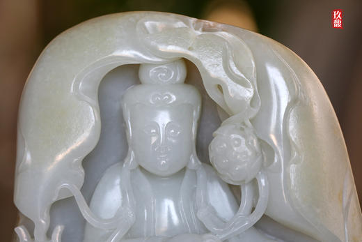 和田玉（白玉）籽料摆件--坐观音 1616g 商品图2