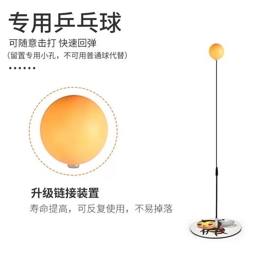 弹力软轴乒乓球训练器兵兵自练网红神器儿童防近视室内力球拍家用 商品图4