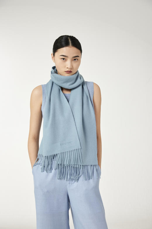 水波纹羊绒围巾  SJF92P800N 商品图2